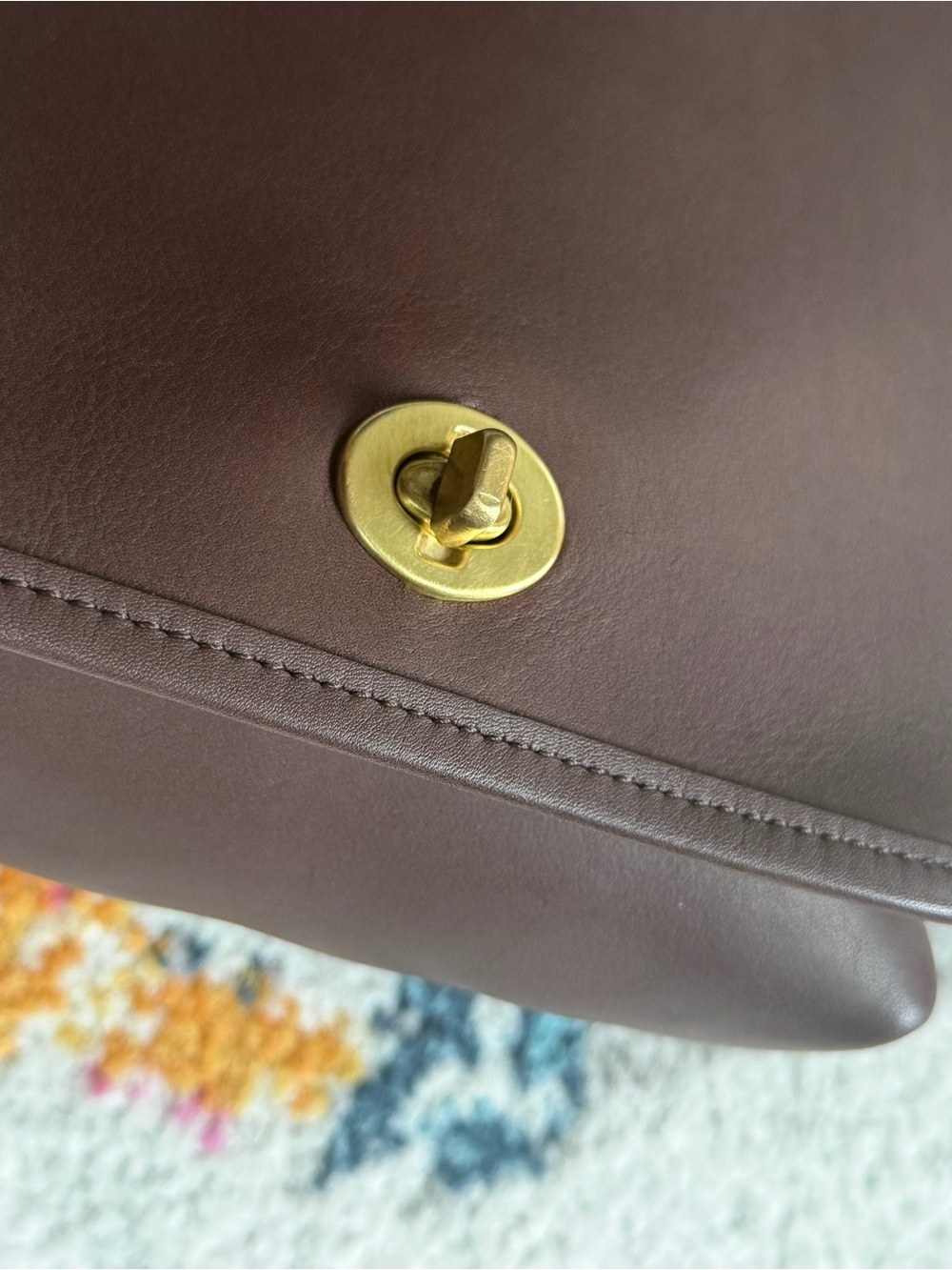 Coach Vintage Companion Flap Costa Rica Leather Crossbody Bag Mahogany EUC - Picture 4 of 14
